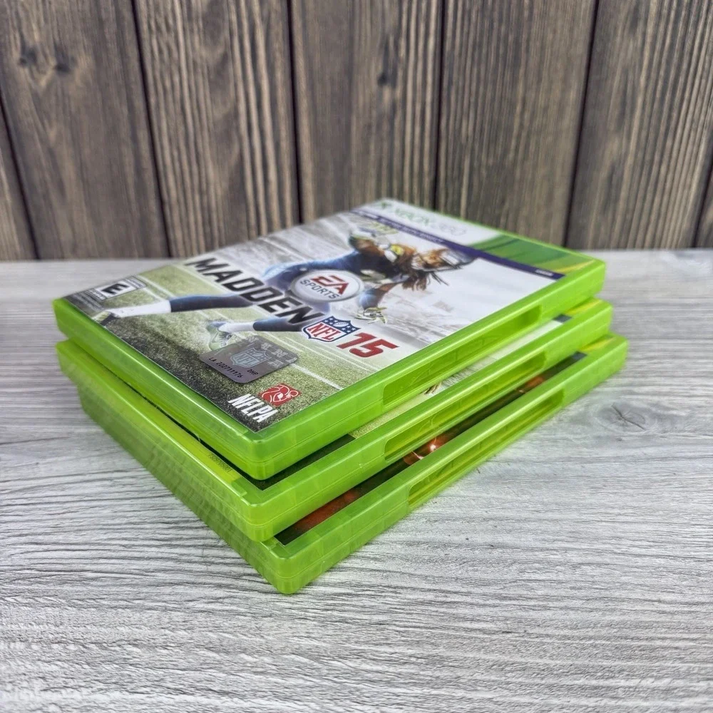 Xbox 360 Sports Game Bundle FIFA 15, NBA 2K16, Madden NFL 15 Tested Working